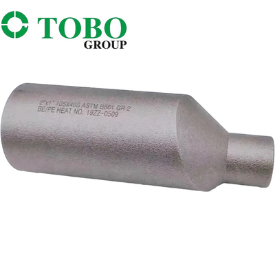 Dövme Boru Ek Parçaları Titanyum Alaşımlı Çelik ASTM B861 GR2 2'' x 1'' SCH10S x SCH40S Titanyum Alaşımlı Kalıp Nipeli