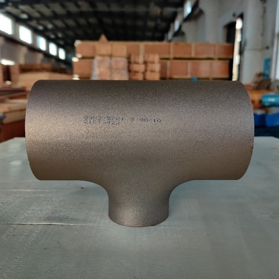 Alaşımlı Çelik Boru Ek Parçaları EŞİT TEE 6&quot; 3.5MM EEMUA 146/1 ASTM B466 UNS C70600 TEE