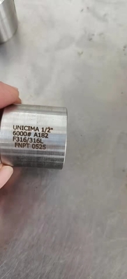 Paslanmaz Çelik Boru Ek Parçaları 316L EQ Kaplin Dişli 6000 # 1/2" Dövme Ek Parçaları