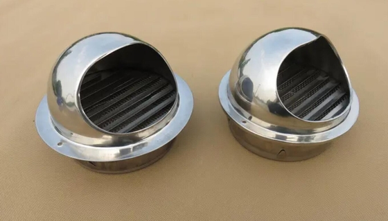 Paslanmaz Çelik Havalandırma Egzoz Izgarası Suya Dayanıklı Havalandırma Kapağı 3" 50MM 304 Paslanmaz Çelik