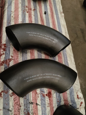 Alaşımlı Çelik Boru Ek Parçaları 45 Dirsek A234 Sınıfı WP91 12 "X0.875" Alın Kaynaklı Dirsek