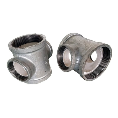 48mm 3 Yollu dökme demir tee boru bağlantı parçaları DN40 boru kelepçesi 3/4 1''sıcak daldırma galvanizli üç soket çelik boru bağlantı parçası NPT BSP
