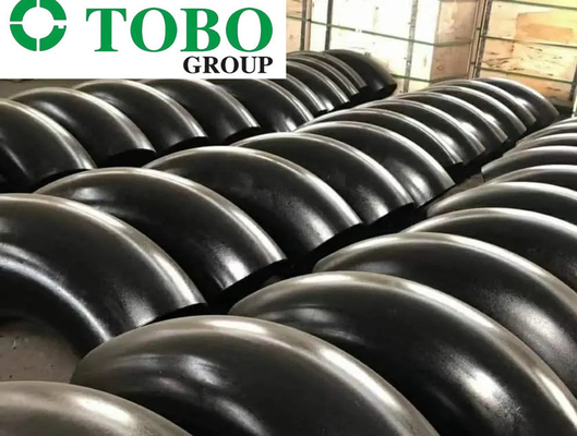 Uzun Yarıçaplı Bükme Alın Kaynaklı Boru Ek Parçaları Karbon Çelik BW Dirsek A420 WPL6 1 1/2 "SCH40