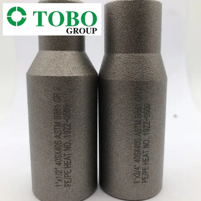 Titanyum Alaşımlı Çelik Boru Ek Parçaları ASTM B363 Ti Gr7 2 '' x 1 '' SCH10S x SCH40S Titanyum Alaşımlı Kalıp Nipeli