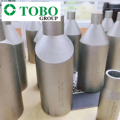 Titanyum Alaşımlı Çelik Boru Ek Parçaları ASTM B363 Ti Gr7 2 '' x 1 '' SCH10S x SCH40S Titanyum Alaşımlı Kalıp Nipeli