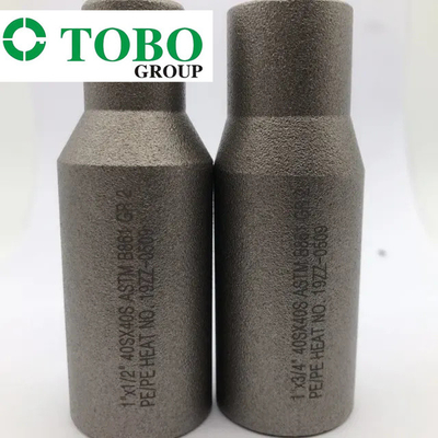 Dövme Boru Ek Parçaları Titanyum Alaşımlı Çelik ASTM B861 GR2 2'' x 1'' SCH10S x SCH40S Titanyum Alaşımlı Kalıp Nipeli