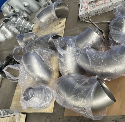 Metal Nikel Alaşım Inconel 600 Yüksek Kalite 45 Derece Dirseği Kıç Kaynakları ASME B16.9 Özel Boyut