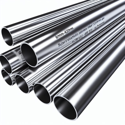 6mm-630mm dış çaplı austenitik paslanmaz çelik boru ASTM A312 Standart ve Annealing Tedavisi ile