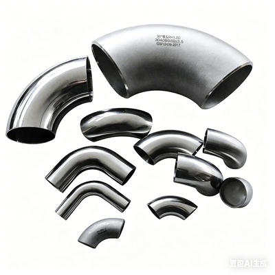 Polished 304 Stainless Steel Elbow, 90 Degree Butt Weld Fitting for Plumbing