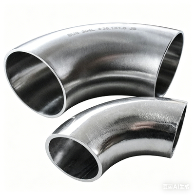 Polished 304 Stainless Steel Elbow, 90 Degree Butt Weld Fitting for Plumbing