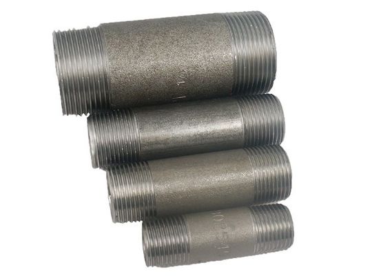 1/2 "-4" Karbon çeliği hidrolik uzun nipeller BSP NPT erkek dişli galvanizli çelik uzun veya kısa bağlantı parçaları erkek boru nipeli