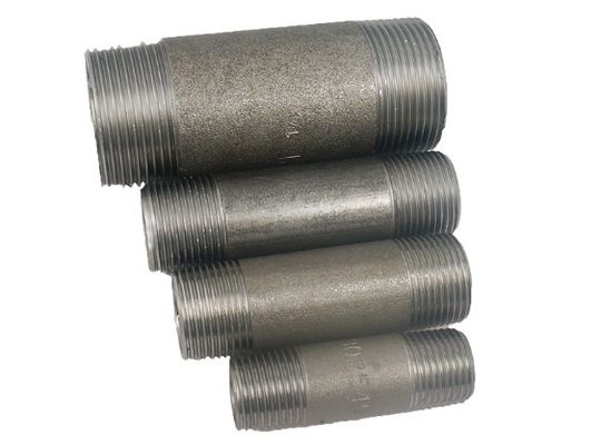 1/2 &quot;-4&quot; Karbon çeliği hidrolik uzun nipeller BSP NPT erkek dişli galvanizli çelik uzun veya kısa bağlantı parçaları erkek boru nipeli