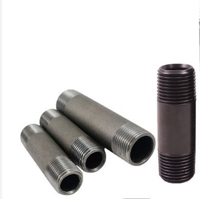 1/2 "-4" Karbon çeliği hidrolik uzun nipeller BSP NPT erkek dişli galvanizli çelik uzun veya kısa bağlantı parçaları erkek boru nipeli