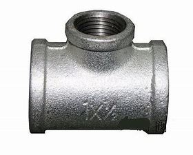 Galvanizli Üç Yollu Malsteel Boru Ek Parçaları Su Borusu Tesisat Ek Parçaları 1 İnç 4 Dakika 6 Dakika DN15
