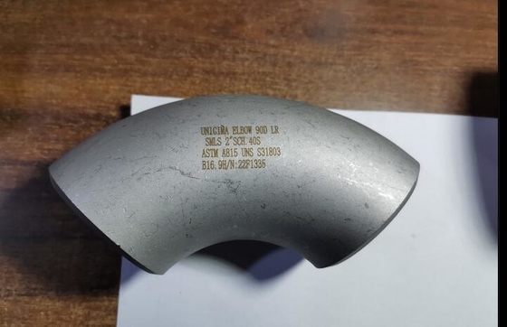 Dikişsiz Alın Kaynağı 90° Uzunluk Radius Dirsek 6”SCH-40 ASTM A815 UNS S31803