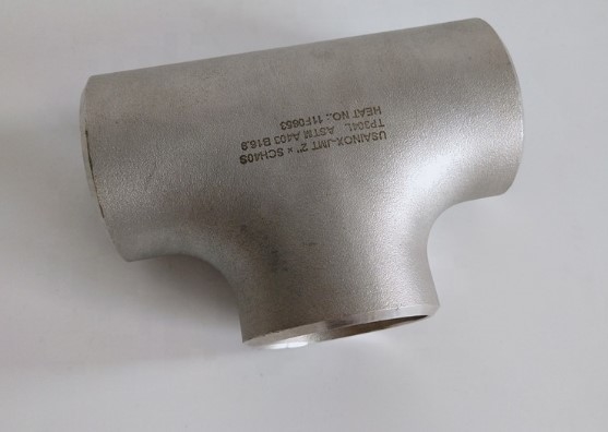 Dubleks Paslanmaz Çelik Boru Ek Parçaları BW Eşit Tee UNS S31803 ASME B16.9 SCH10S