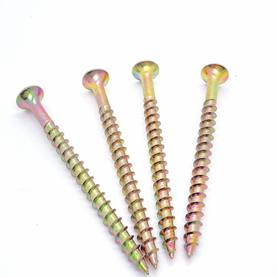 Vidalar / Ahşap Vidalar Yüksek Kaliteli Ahşap Isıl İşlem Pan Çinko Kaplama Sunta Vidası