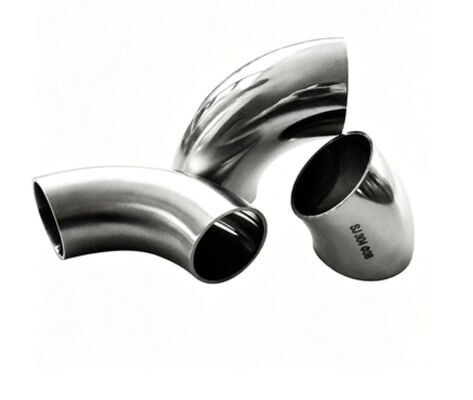 Polisajlı 304 Paslanmaz Çelik Dirsek, Sıhhi Tesisat İçin 90 Derece Alın Kaynaklı Bağlantı Parçası