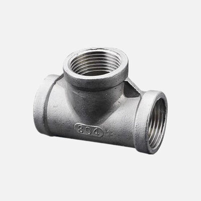 Dupleks paslanmaz çelik boru armatürleri ipli düz Tee A182 F51 ASME B16.11