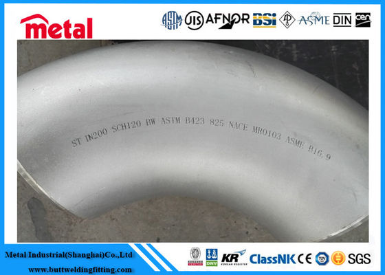 Hastelloy C276 Boru Ek Parçaları Nikel Alaşımlı Boru Ek Parçaları 90 Deg Uzun Yarıçapı Dirsek ASME B 16 9 Gümüş Renk