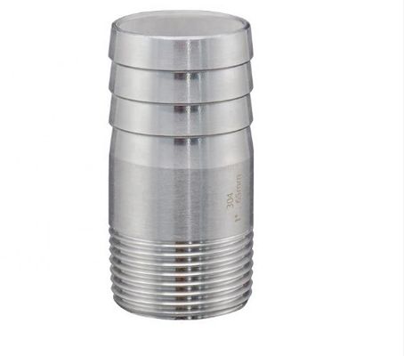 GB Paslanmaz Çelik Boru Ek Parçaları Swage Esnek Erkek Cilalı Yuvarlak Hortum Nipeli